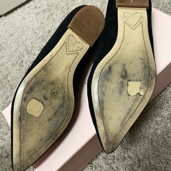 Sophia Webster Black and Pink Butterfly Pointed-Toe Flats - Picture 2 of 8